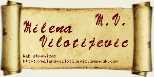 Milena Vilotijević vizit kartica
